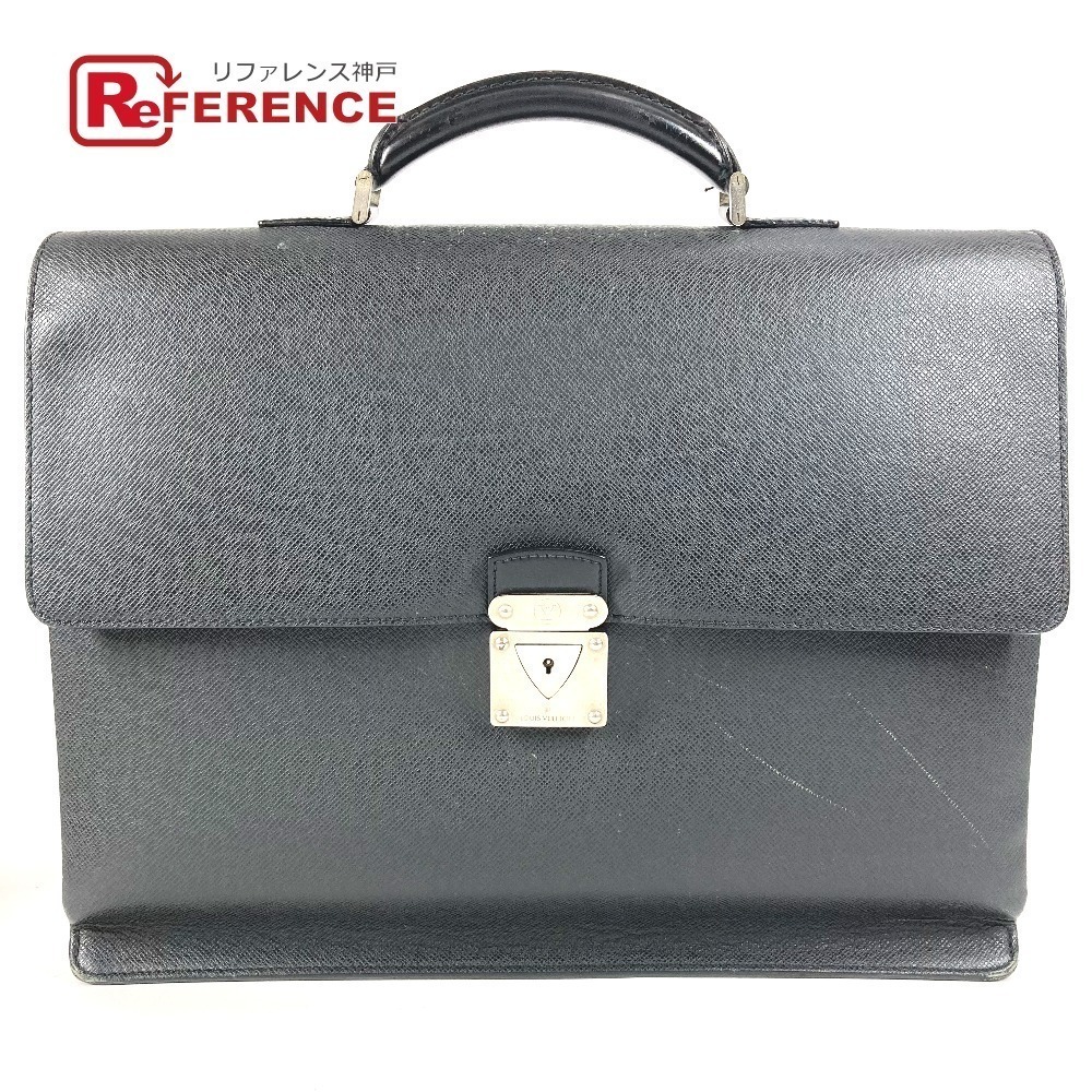Louis Vuitton Taiga Serviette Moscova Briefcase Handbag Bag Business Leather